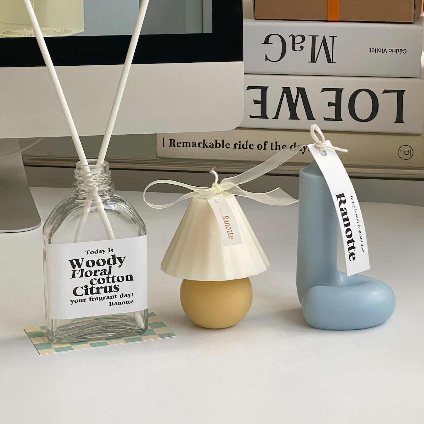 Lamp & Twisted Candle Set