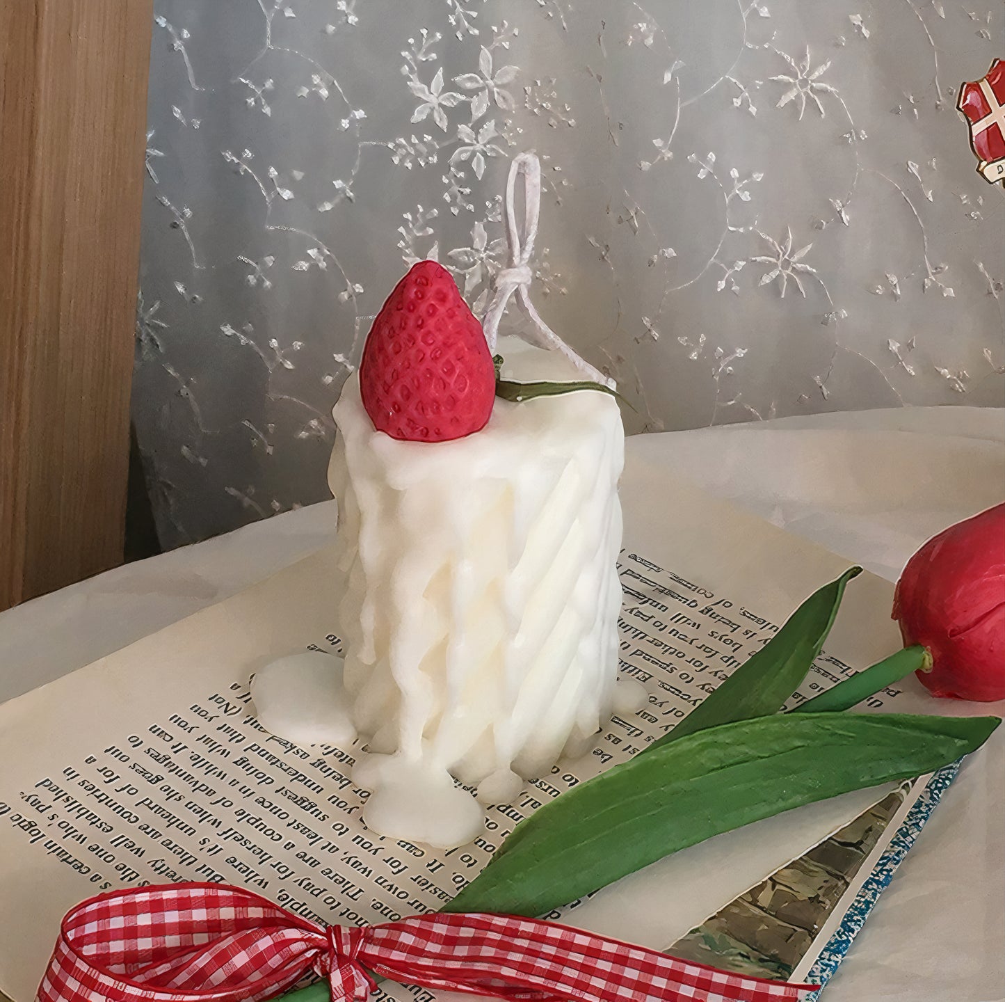 Strawberry Cream Twist Candle