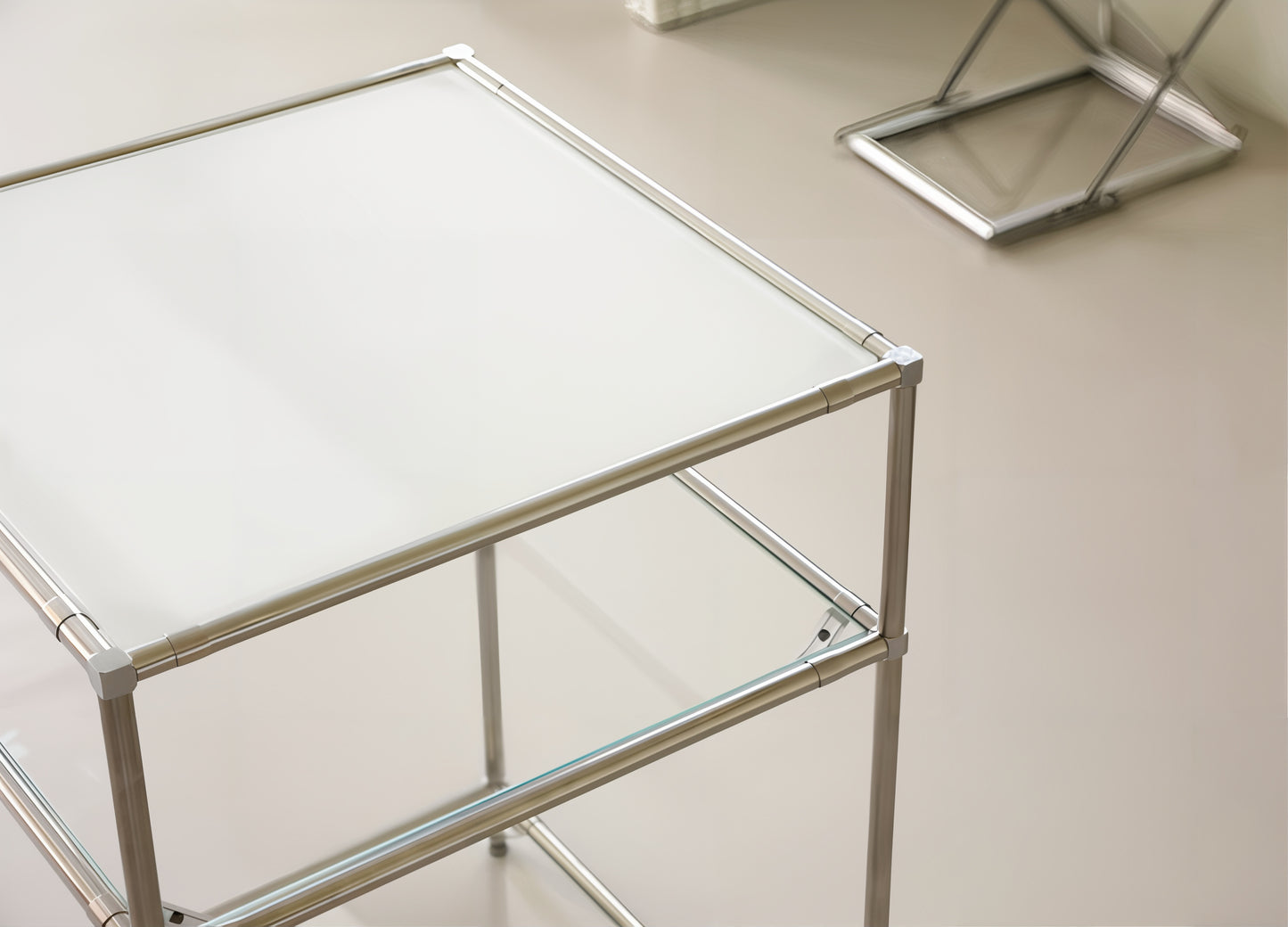 3-Tier Clear Glass Modular Side Table
