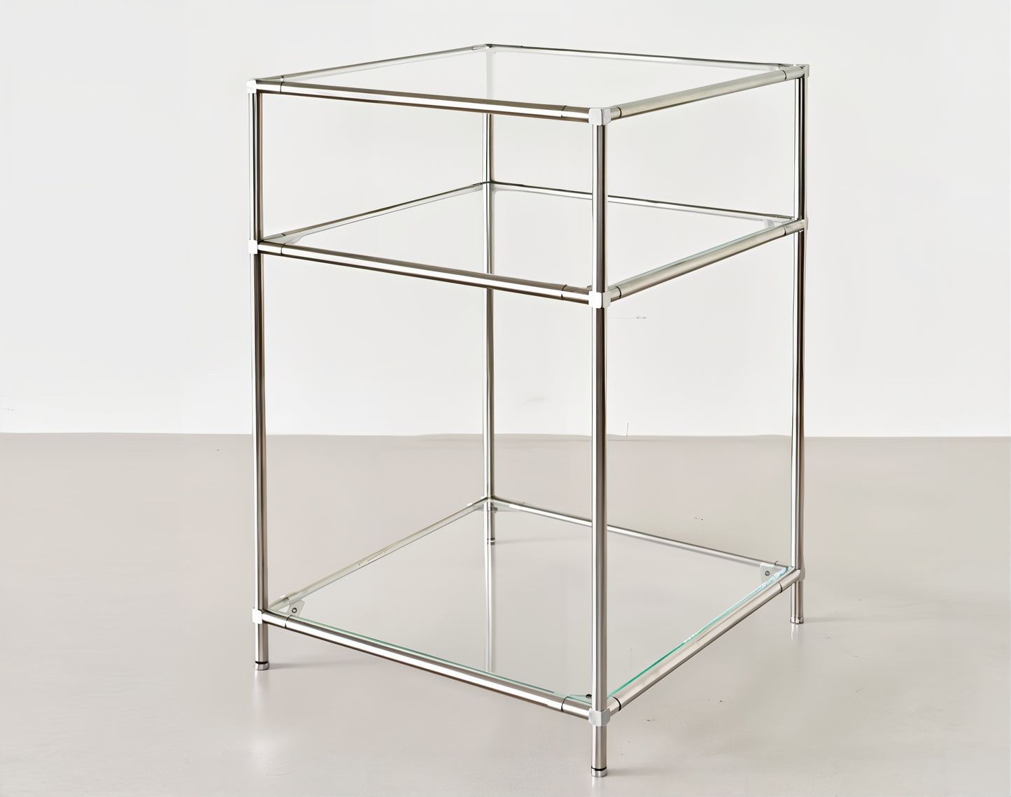 3-Tier Clear Glass Modular Side Table