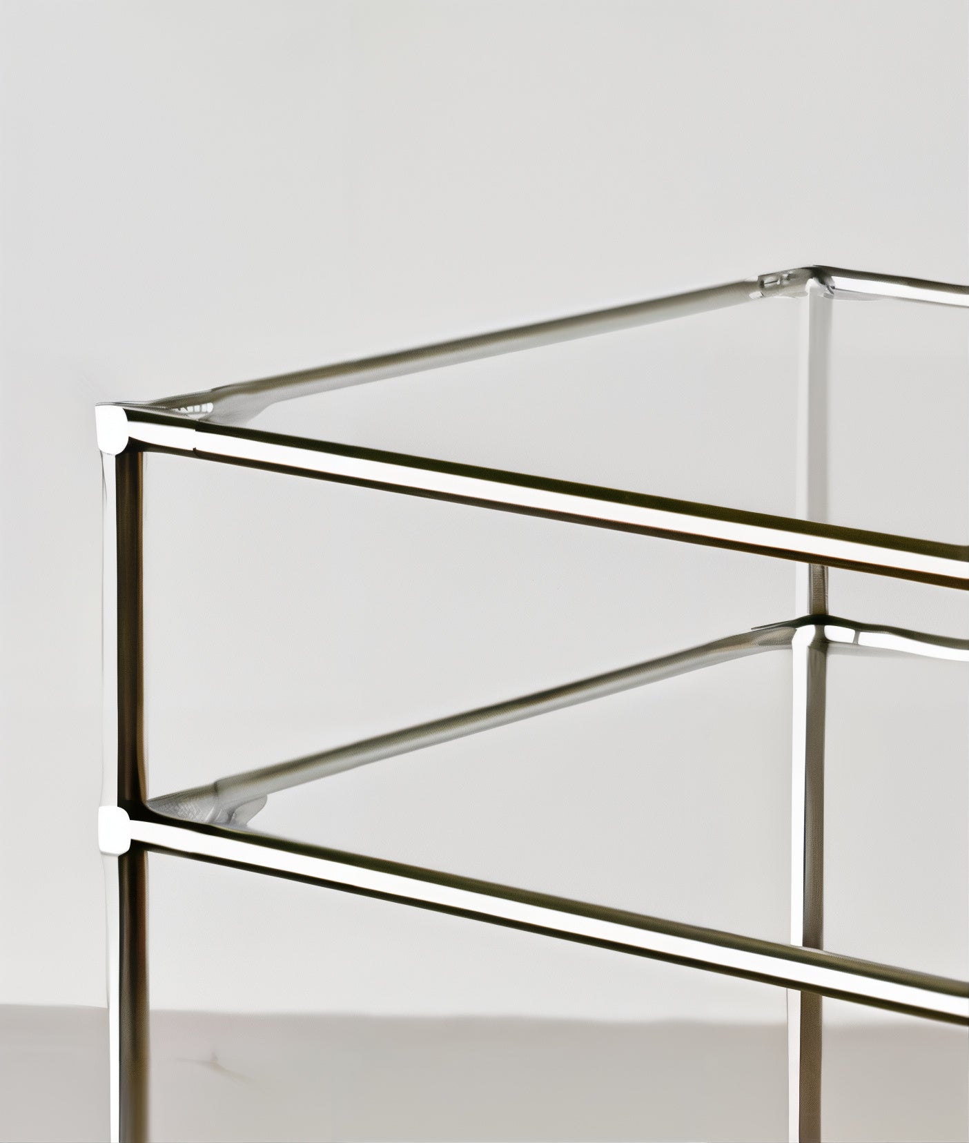 3-Tier Clear Glass Modular Side Table