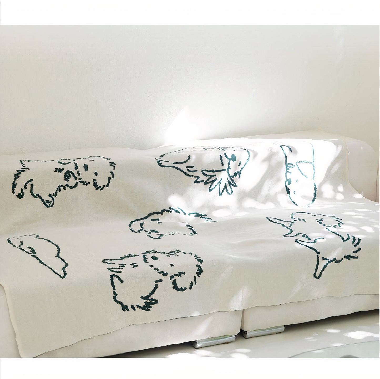 Puppy Reversible Knit Blanket