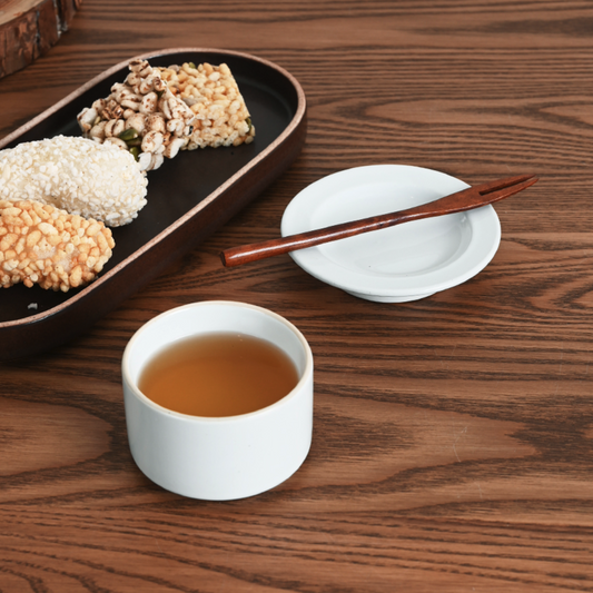 Olheum Stoneware Tea Cup & Saucer Set - detail view