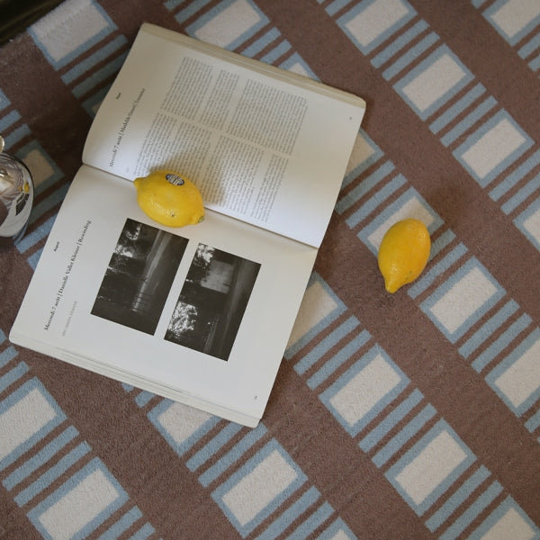 Mocha Blue Check Rug - image 6 of 6