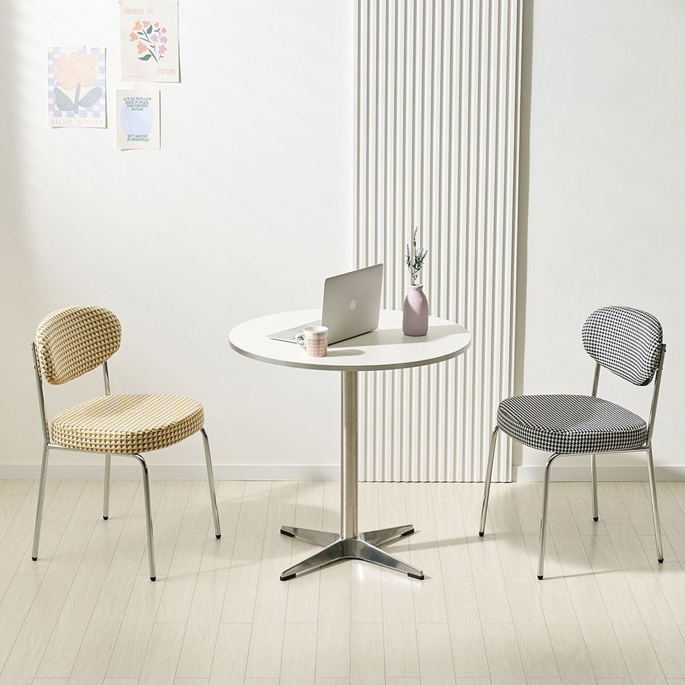 Check Pattern Dining Chair