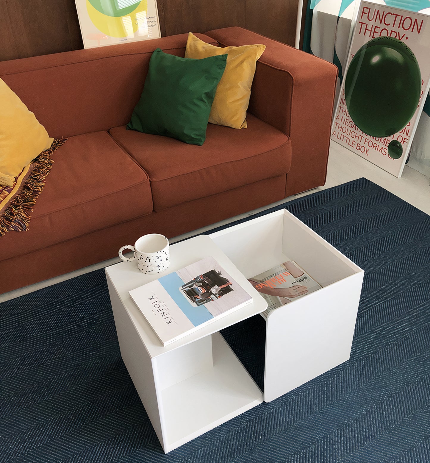 Multipurpose Cube Storage Table