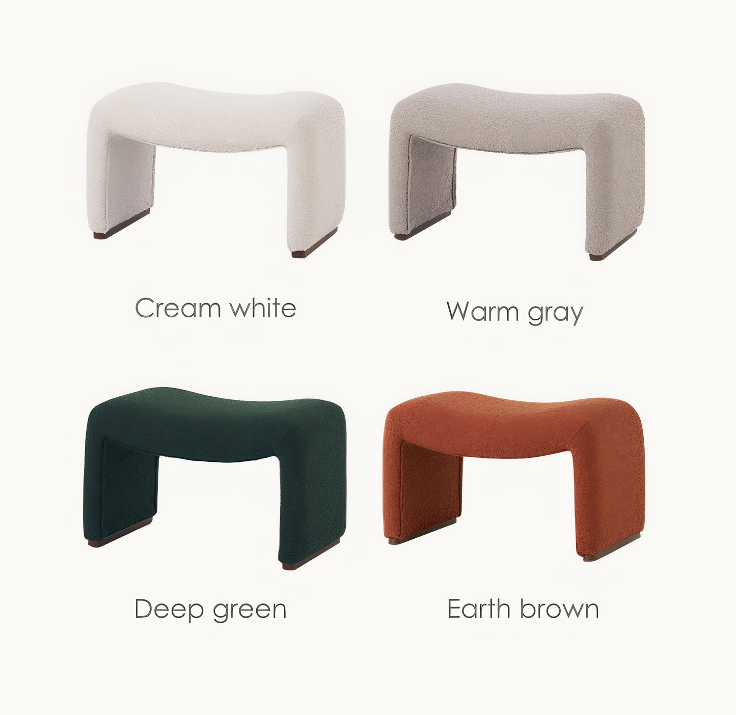 Curved Bouclé Lounge Chair