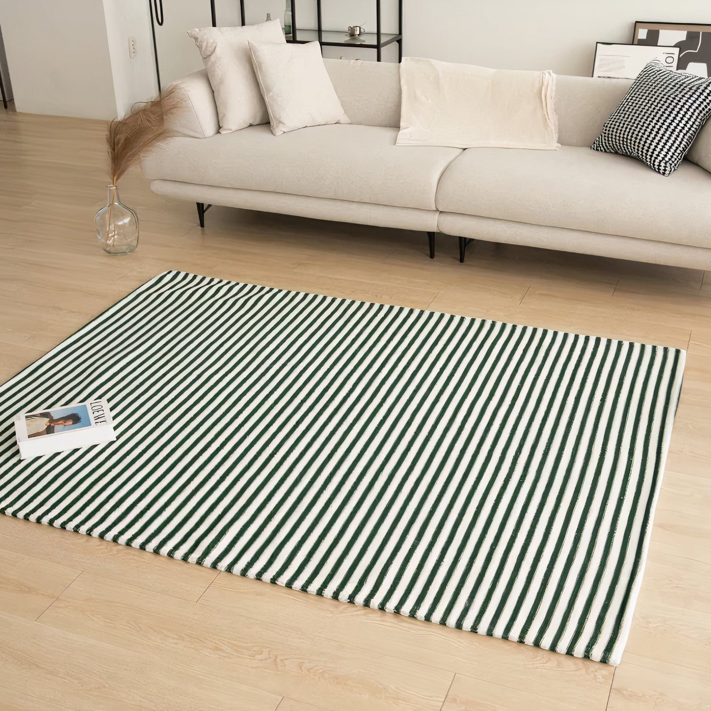 Point Striped Textured Rug