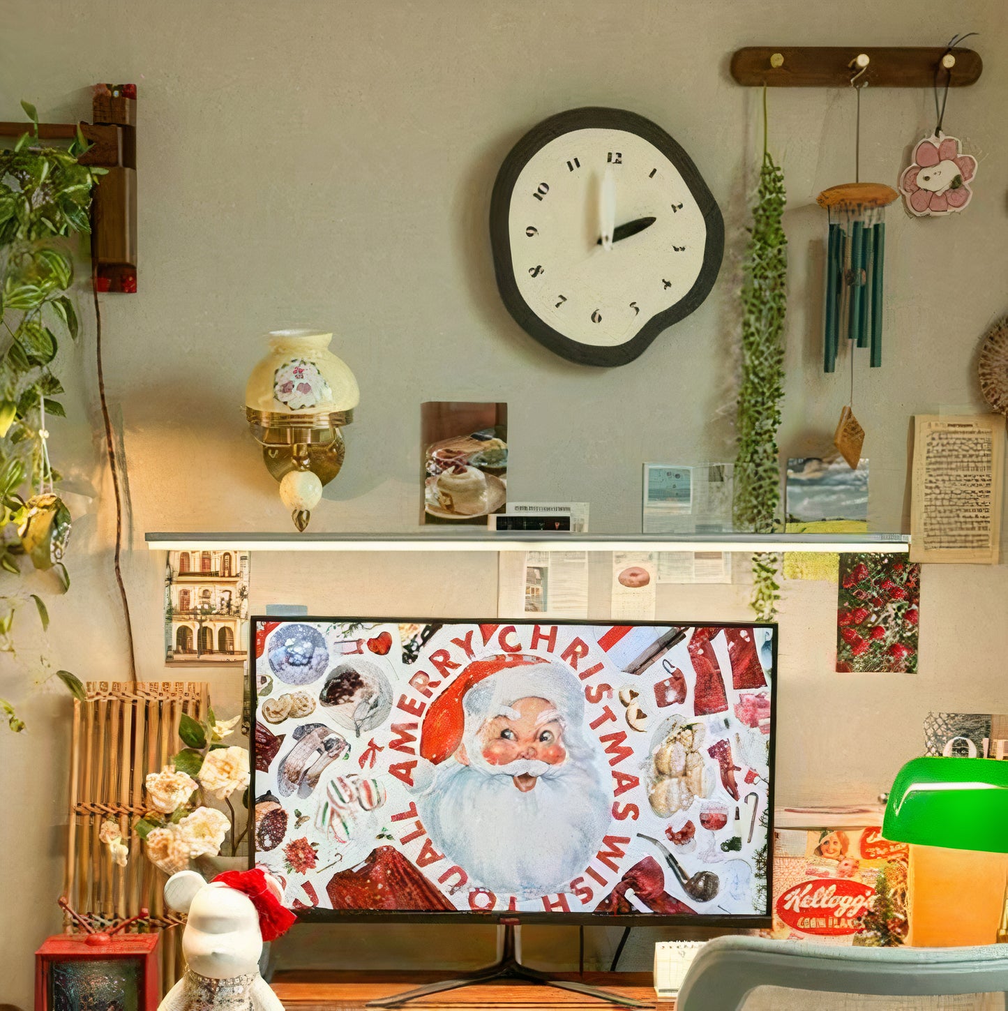 Wavy Retro Wall Clock