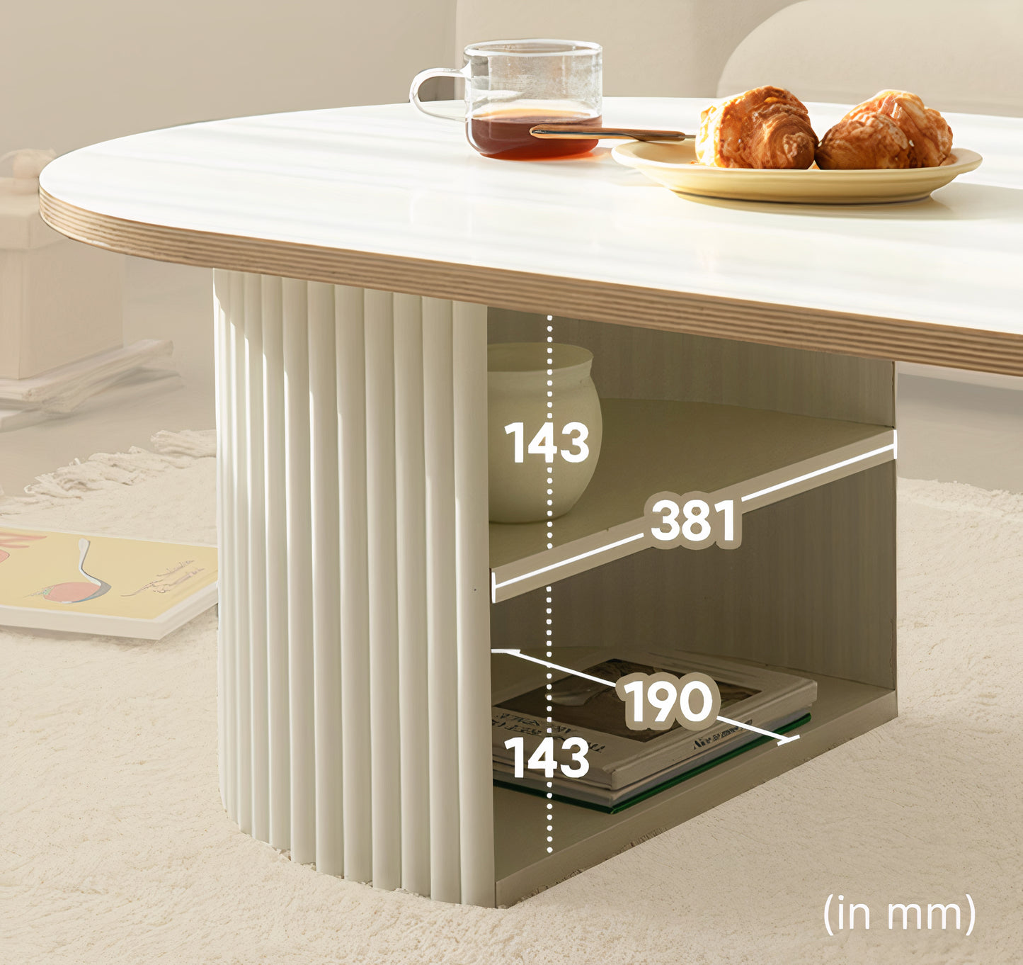 Sculpted Wood Coffee Table