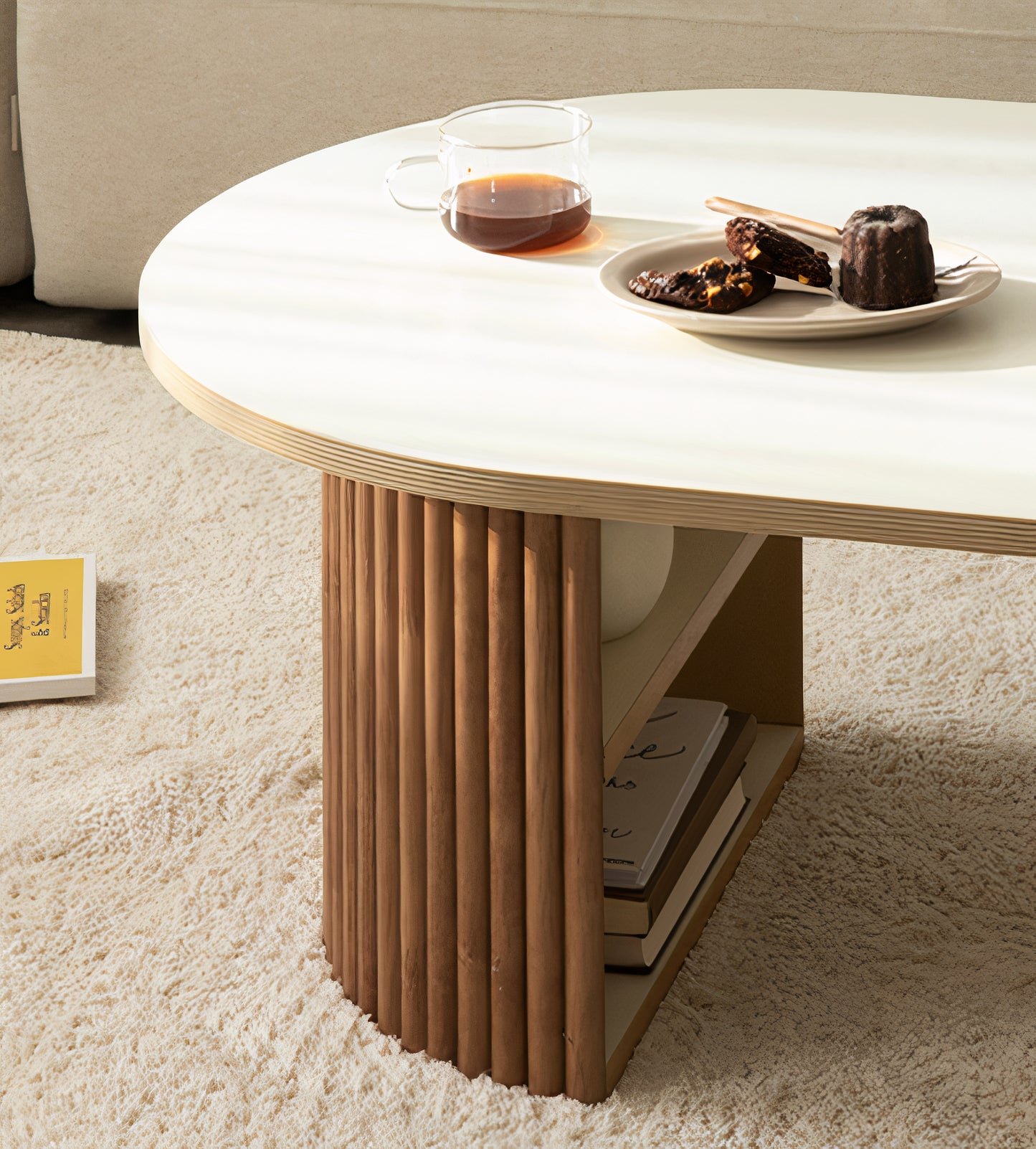 Sculpted Wood Coffee Table