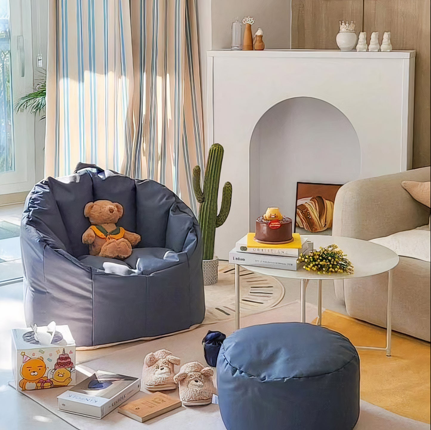 Shell Bean Bag Chair Set