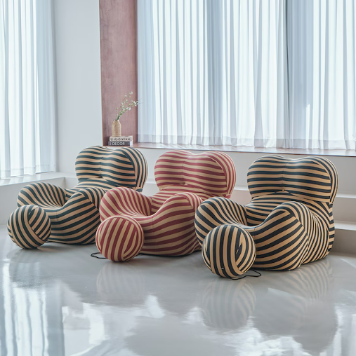 Stripe Accent Lounge Chair