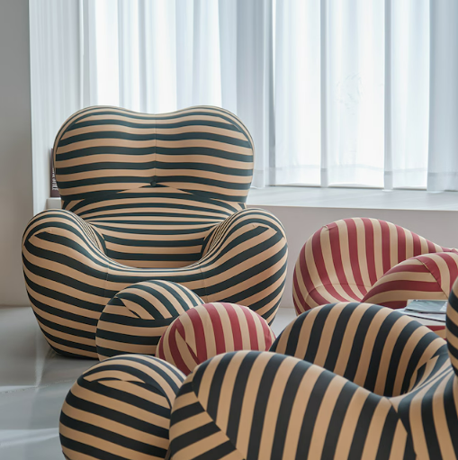 Stripe Accent Lounge Chair