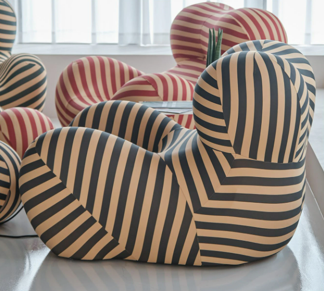 Stripe Accent Lounge Chair