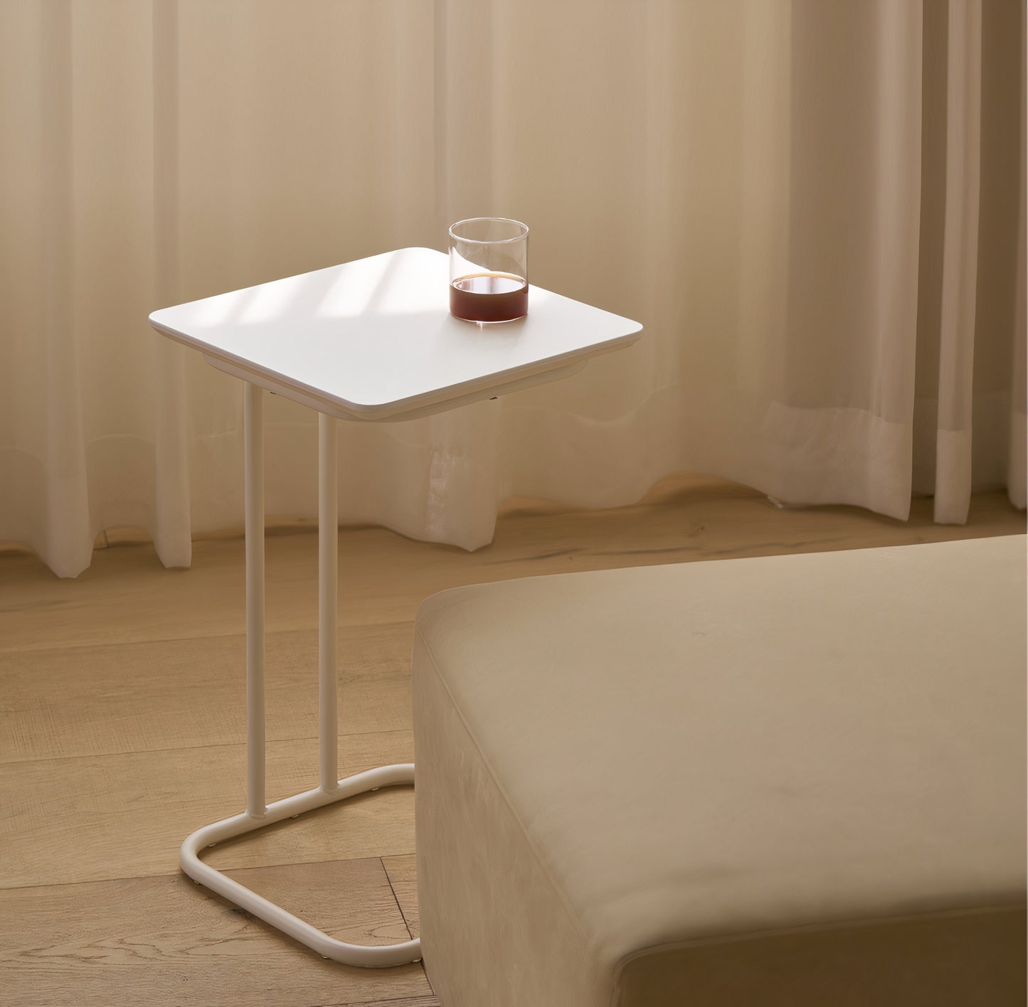 Slim C-Frame Sofa Side Table