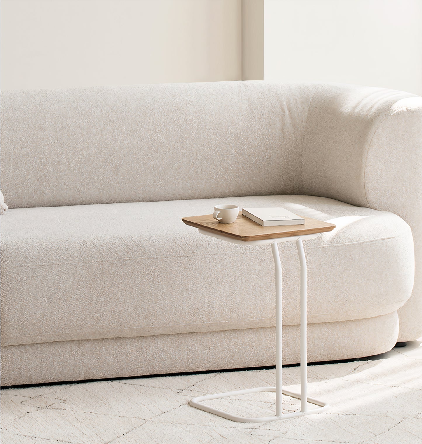 Slim C-Frame Sofa Side Table