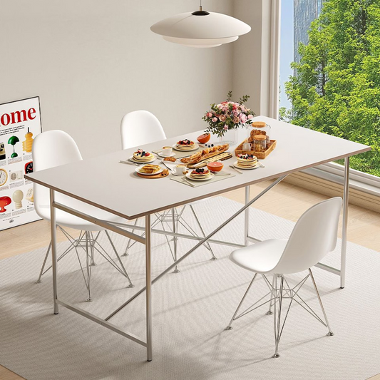 Point Chrome Mid-Century Dining Table