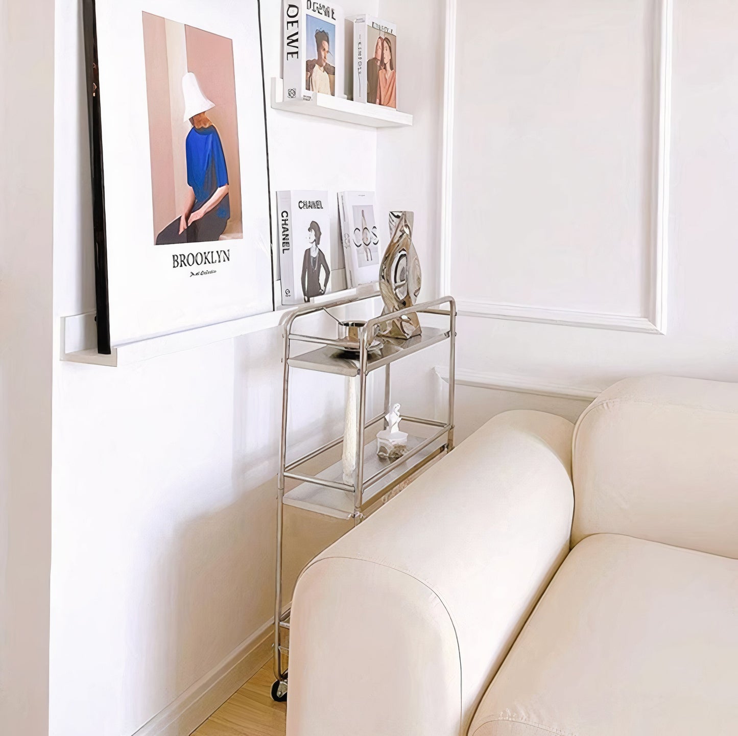 Mid-century Modern Stainless Trolley