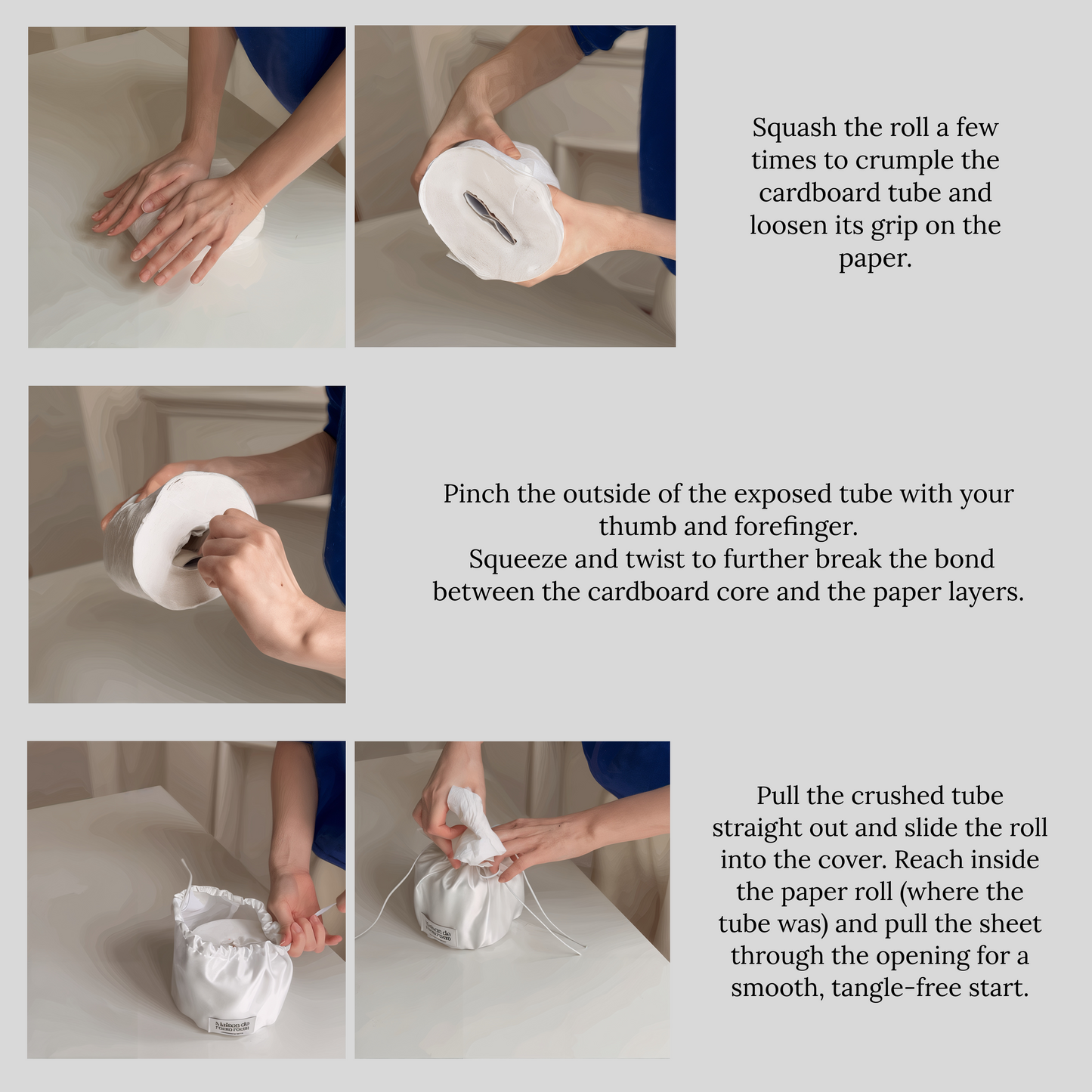 Drawstring Toilet Paper Cover