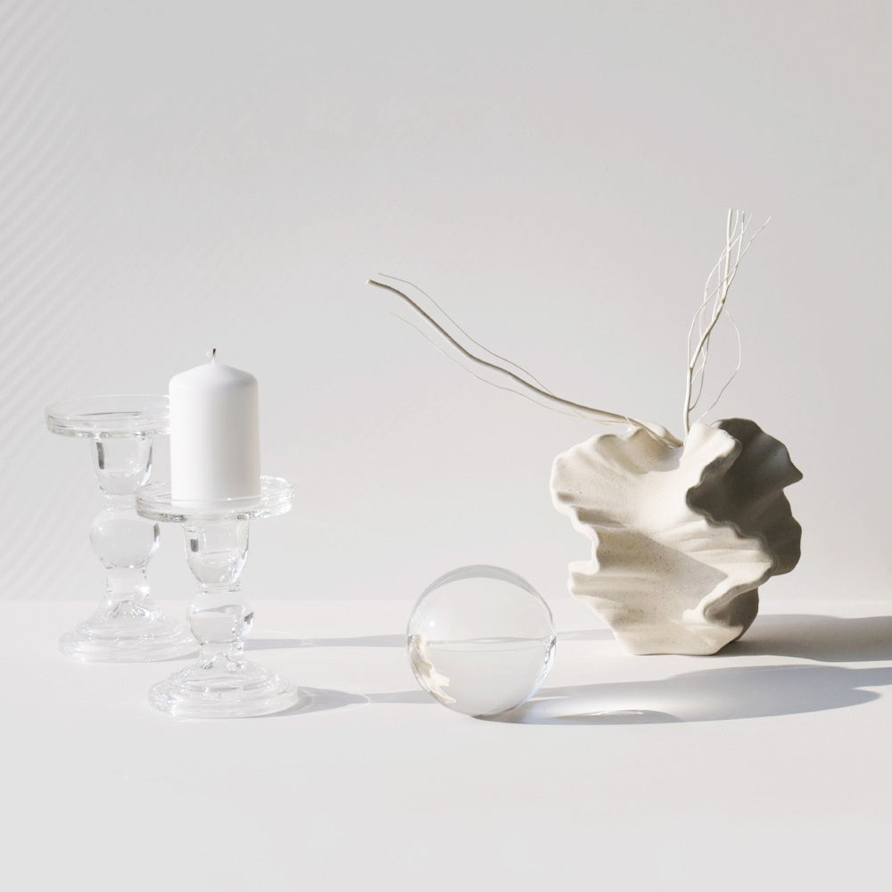 Ruffled Ceramic Vase