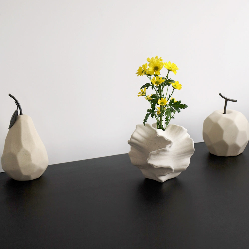 Ruffled Ceramic Vase