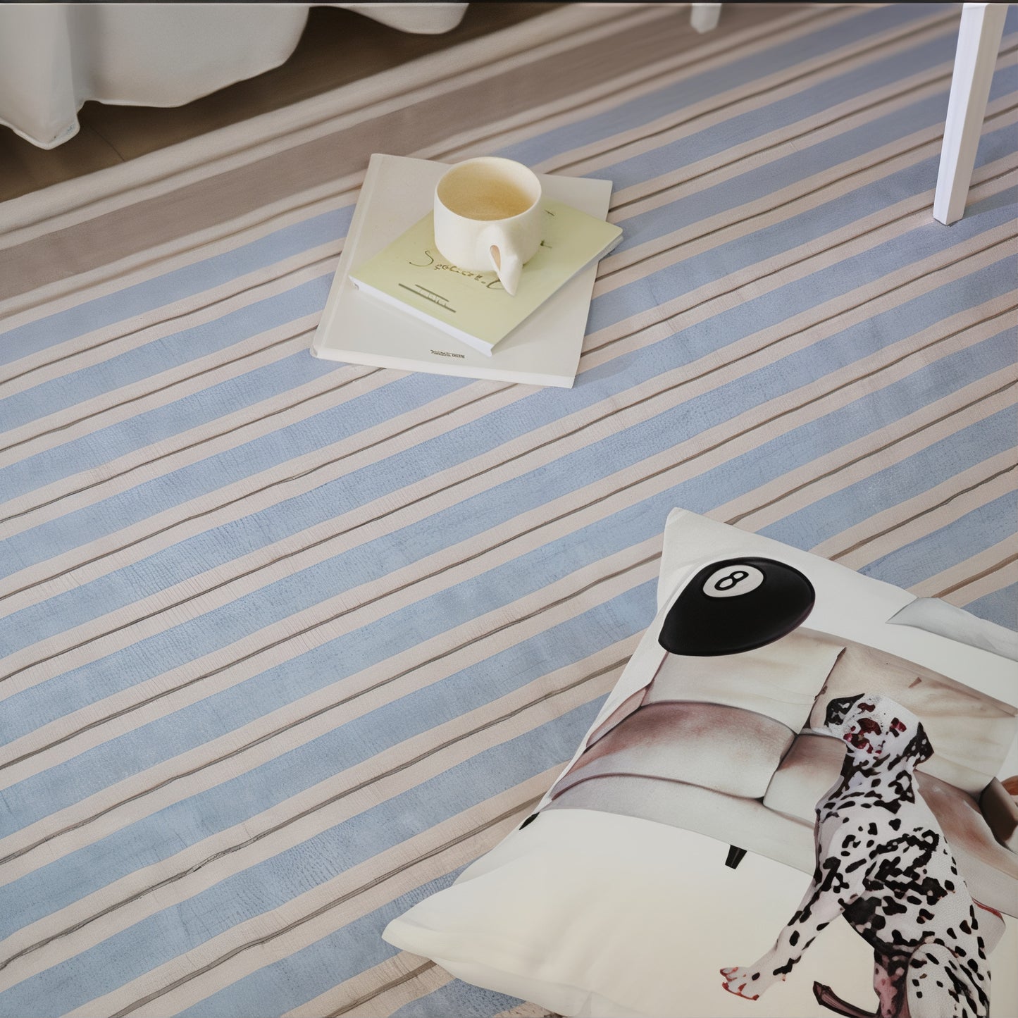 Blue Stripe Bedside Rug