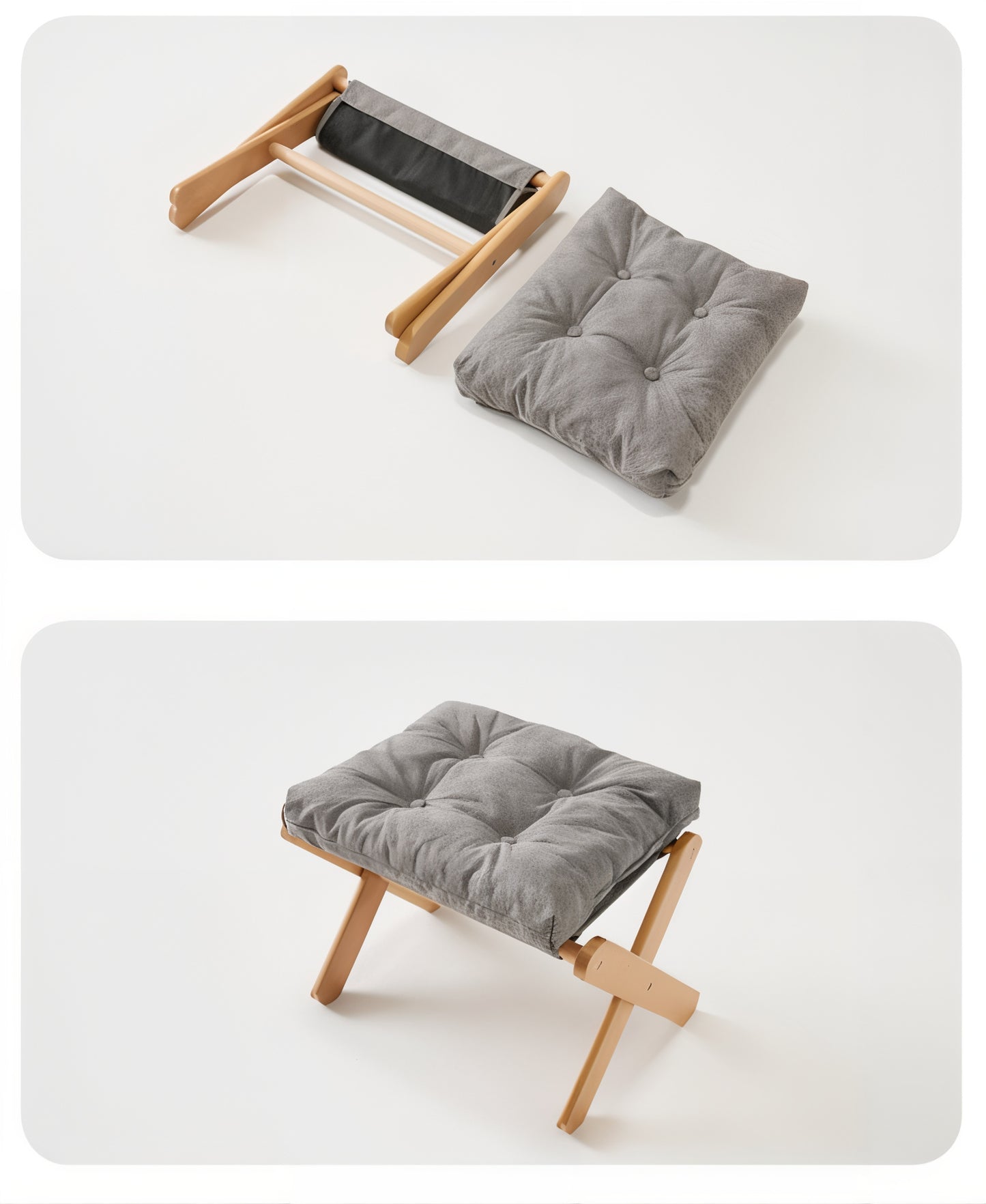 Foldable Wood Recliner Chair