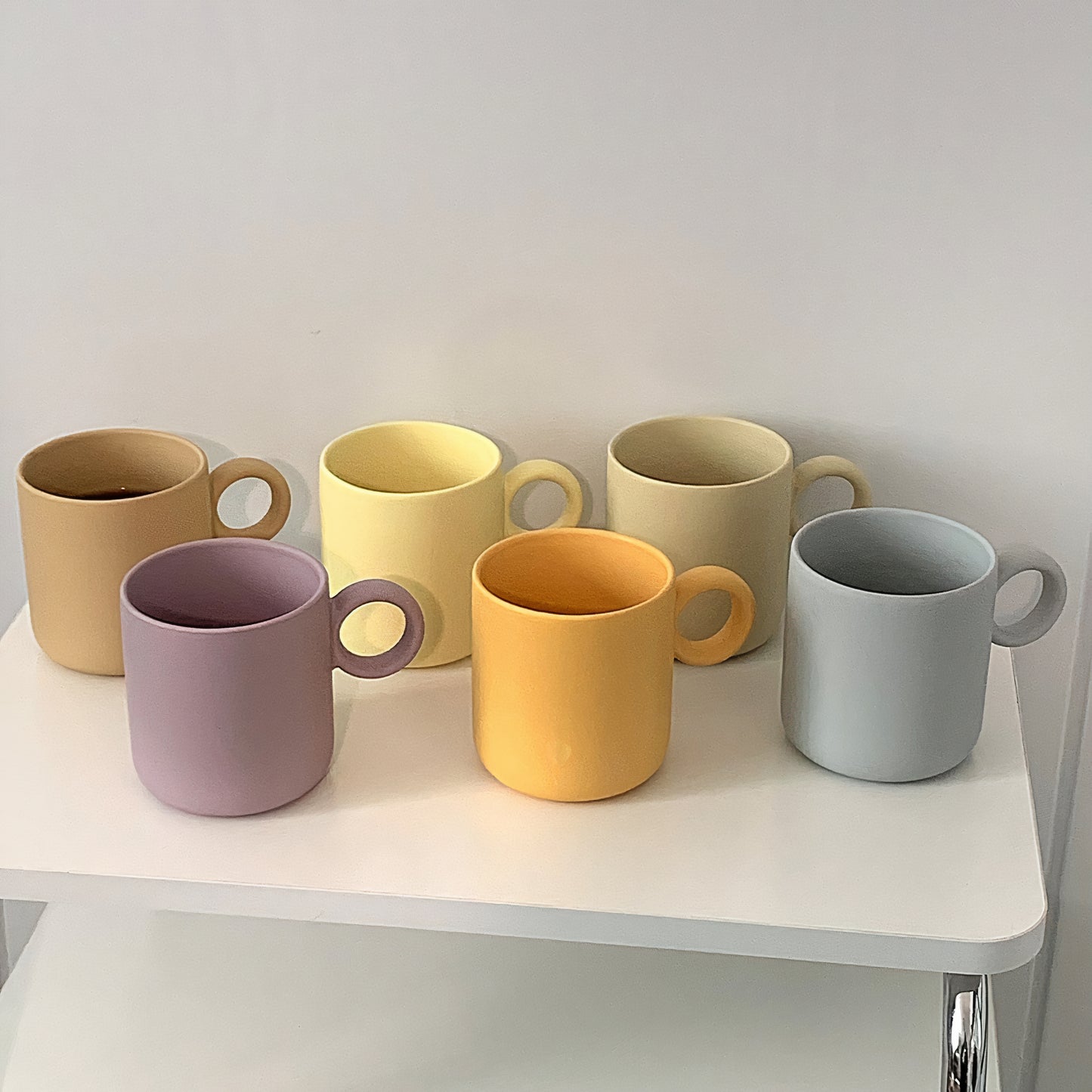 Matte Pastel Ceramic Mug 2P