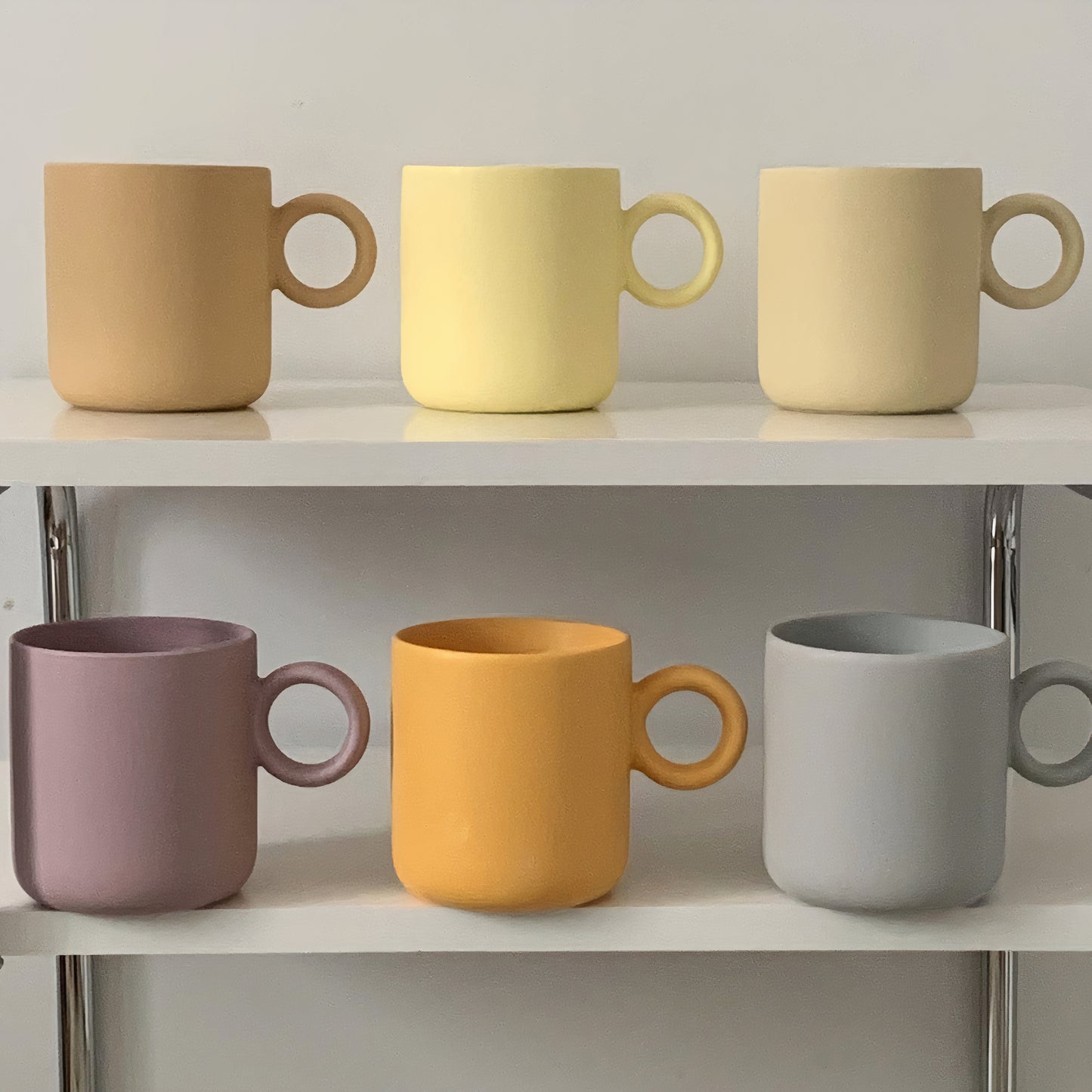 Matte Pastel Ceramic Mug 2P