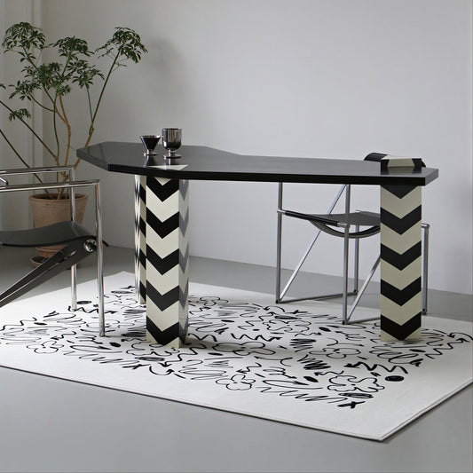 Graffiti Mid-Century Living Room Rug