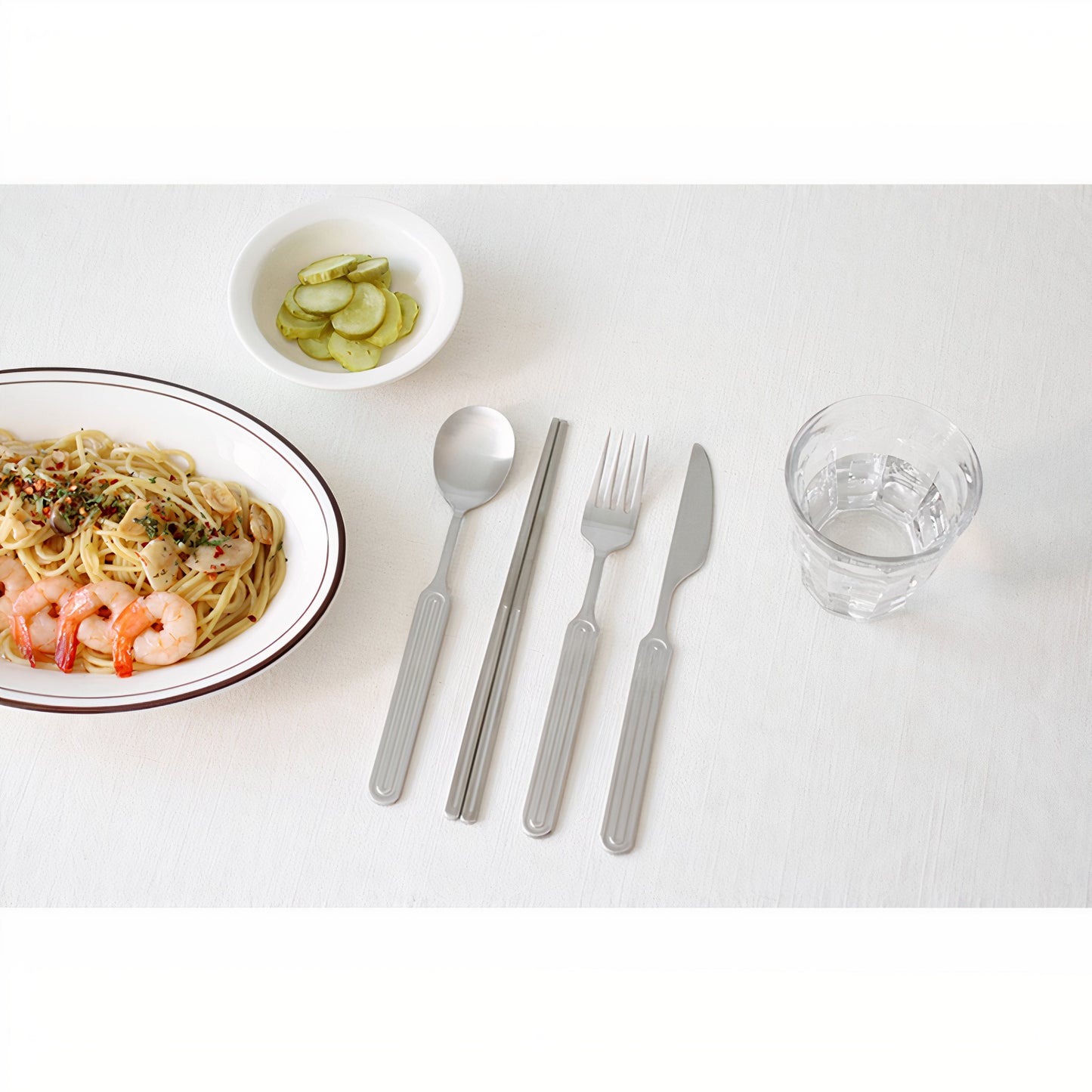 Ridge Stainless Steel Full Flatware Set for 2 (8-Piece)