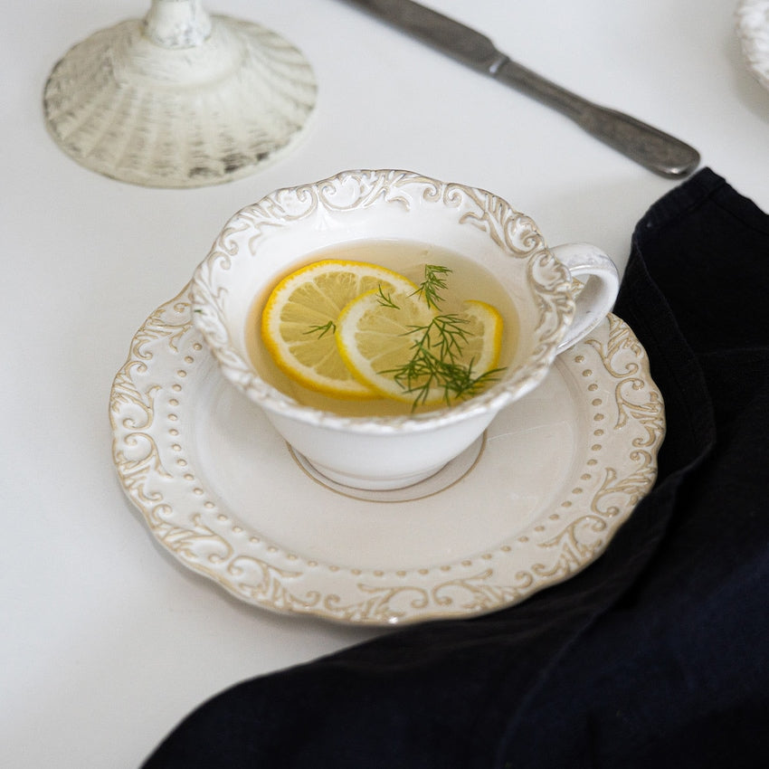 Baroque Ceramic Coffee Cup & Saucer Set - image 5 of 5