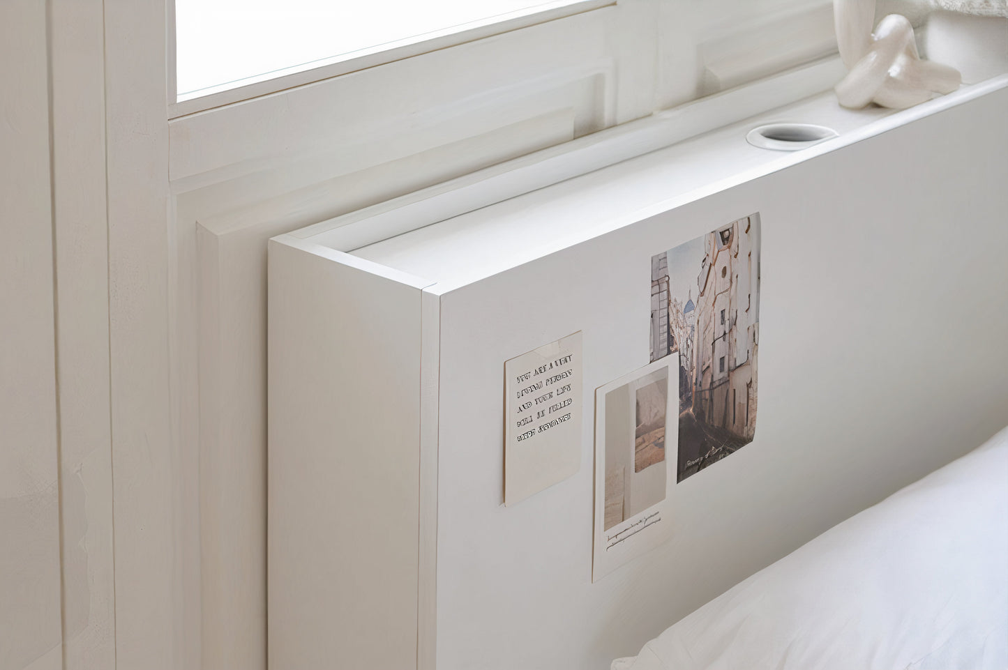 Slim Headboard Storage Shelf