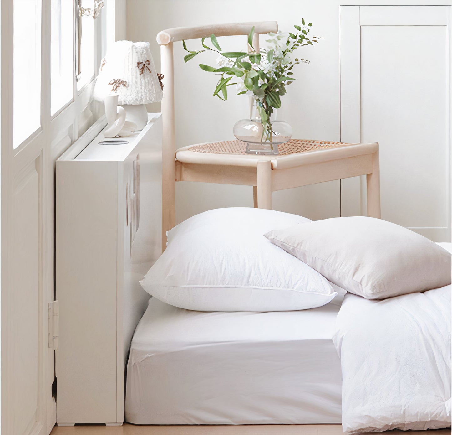 Slim Headboard Storage Shelf