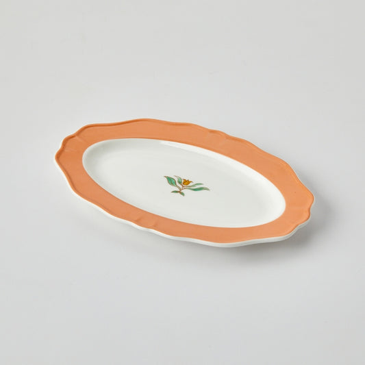 Autumn Flower Oval Plate