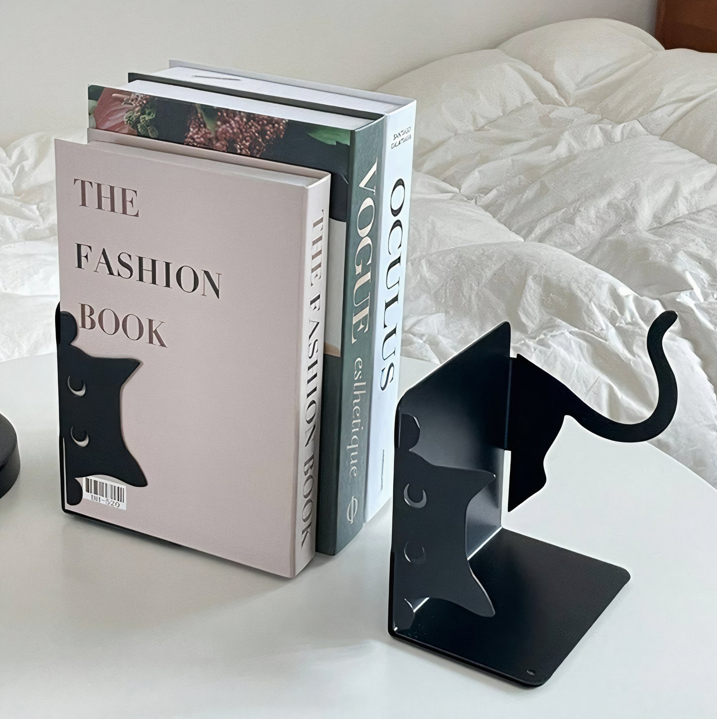Peaking Black Cat Bookend