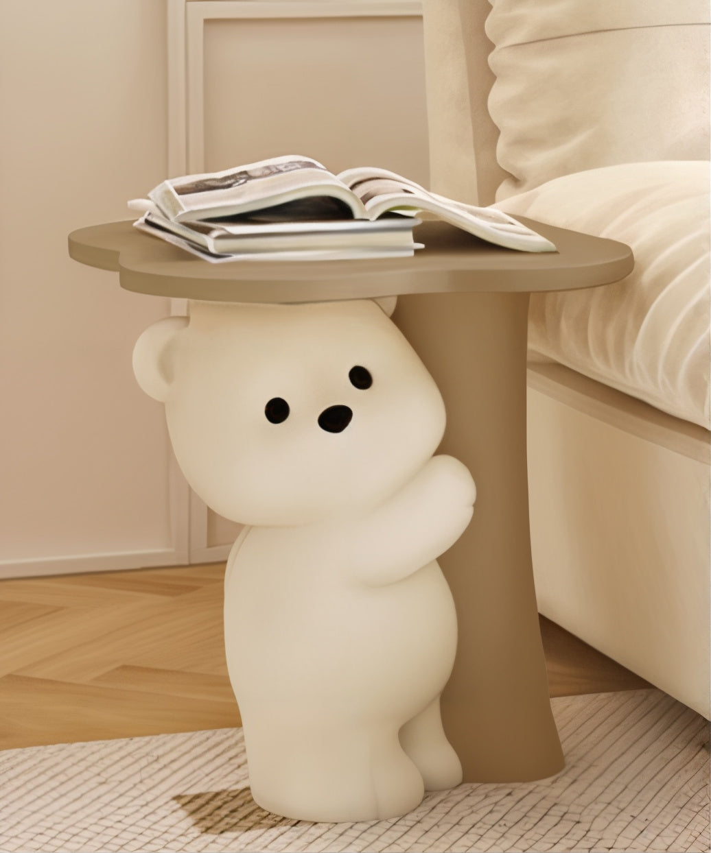 Clover Top Polar Bear Hug Side Table
