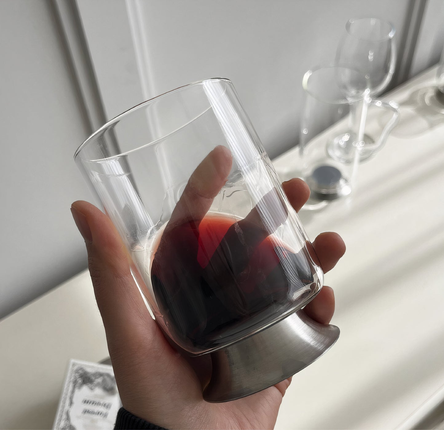 Stainless Base Glass Cup