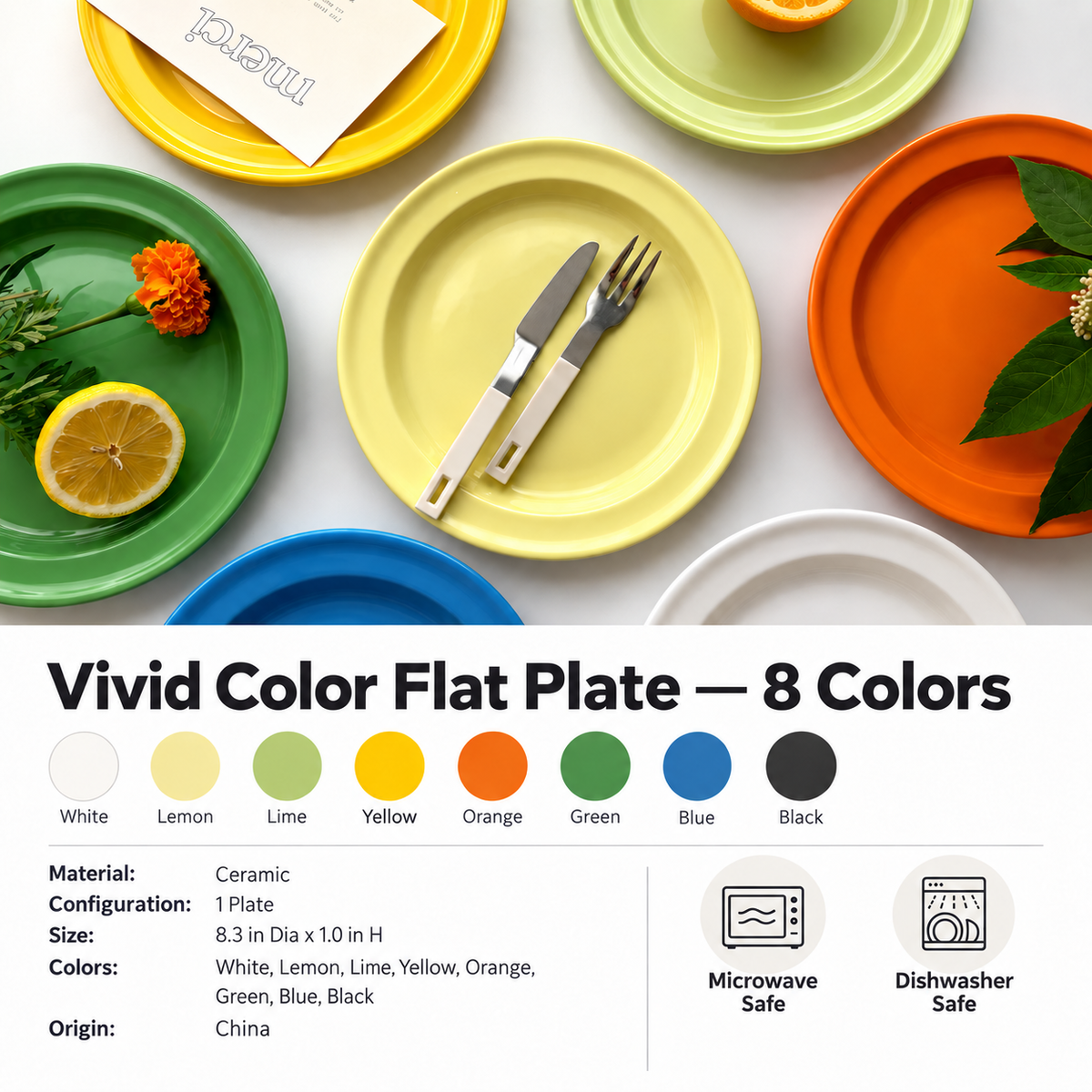 Vivid Color Flat Plate