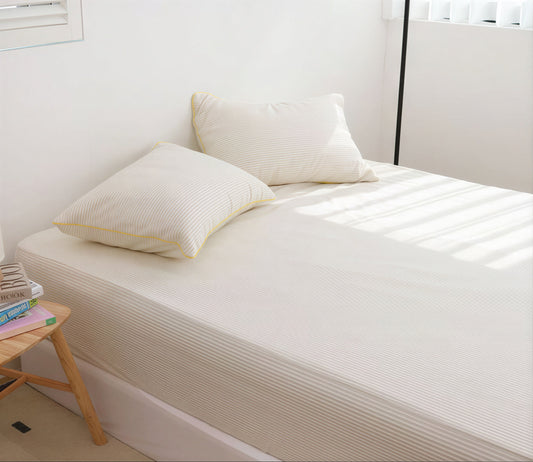 Stripe Dust-Free Mattress Fitted Sheet - detail view