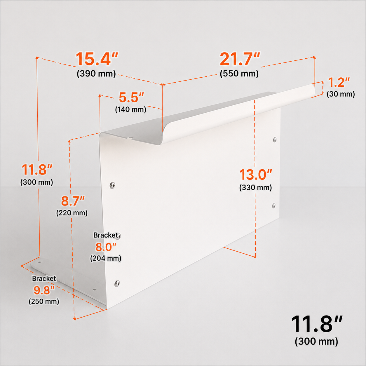 Blanc Bed Gap Side Shelf