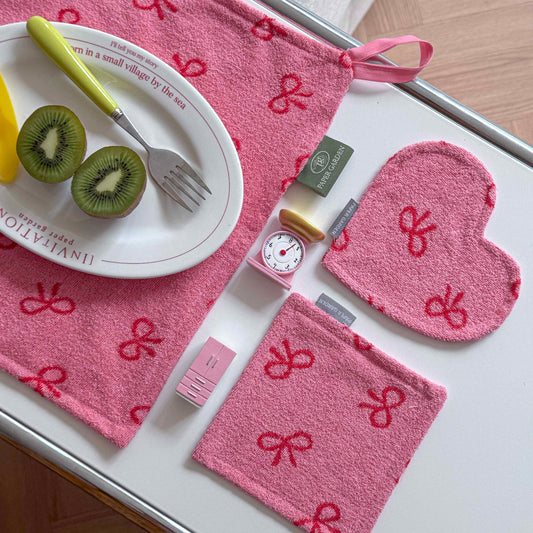 Ribbon Terry Heart Coaster