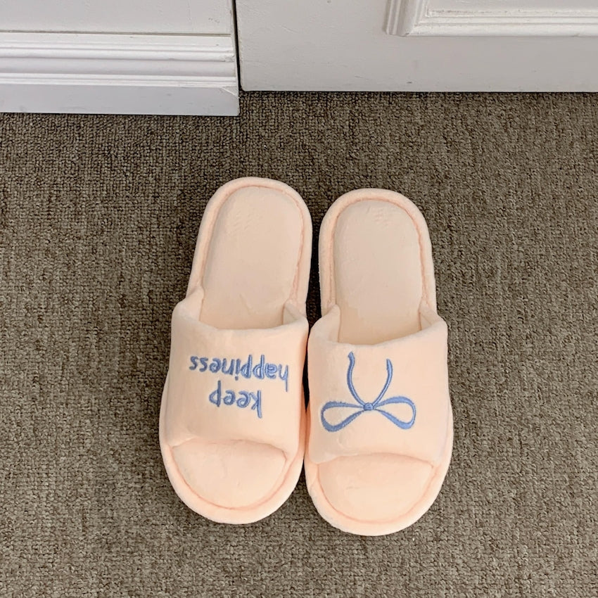 Soft Ribbon Home Slippers