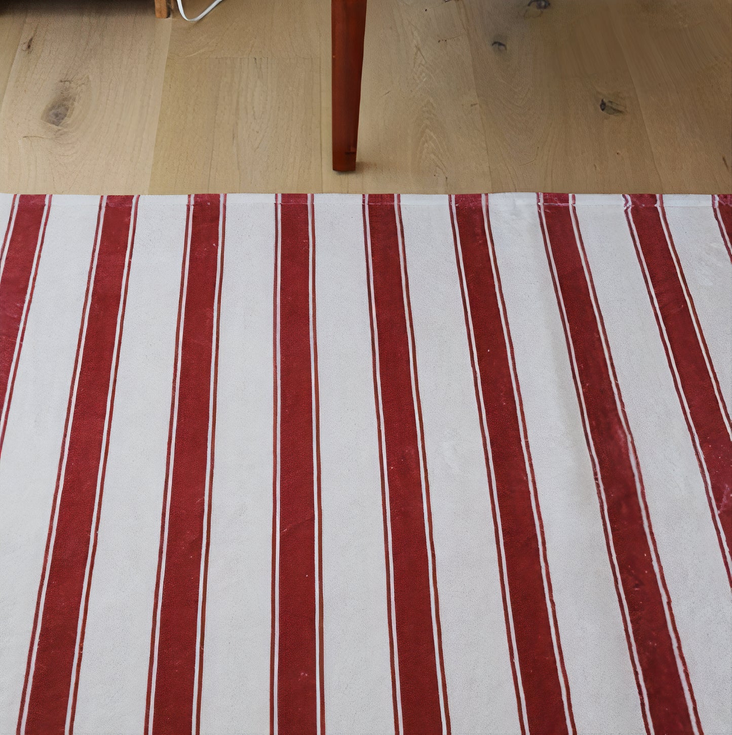 Red Stripe Pattern Rug