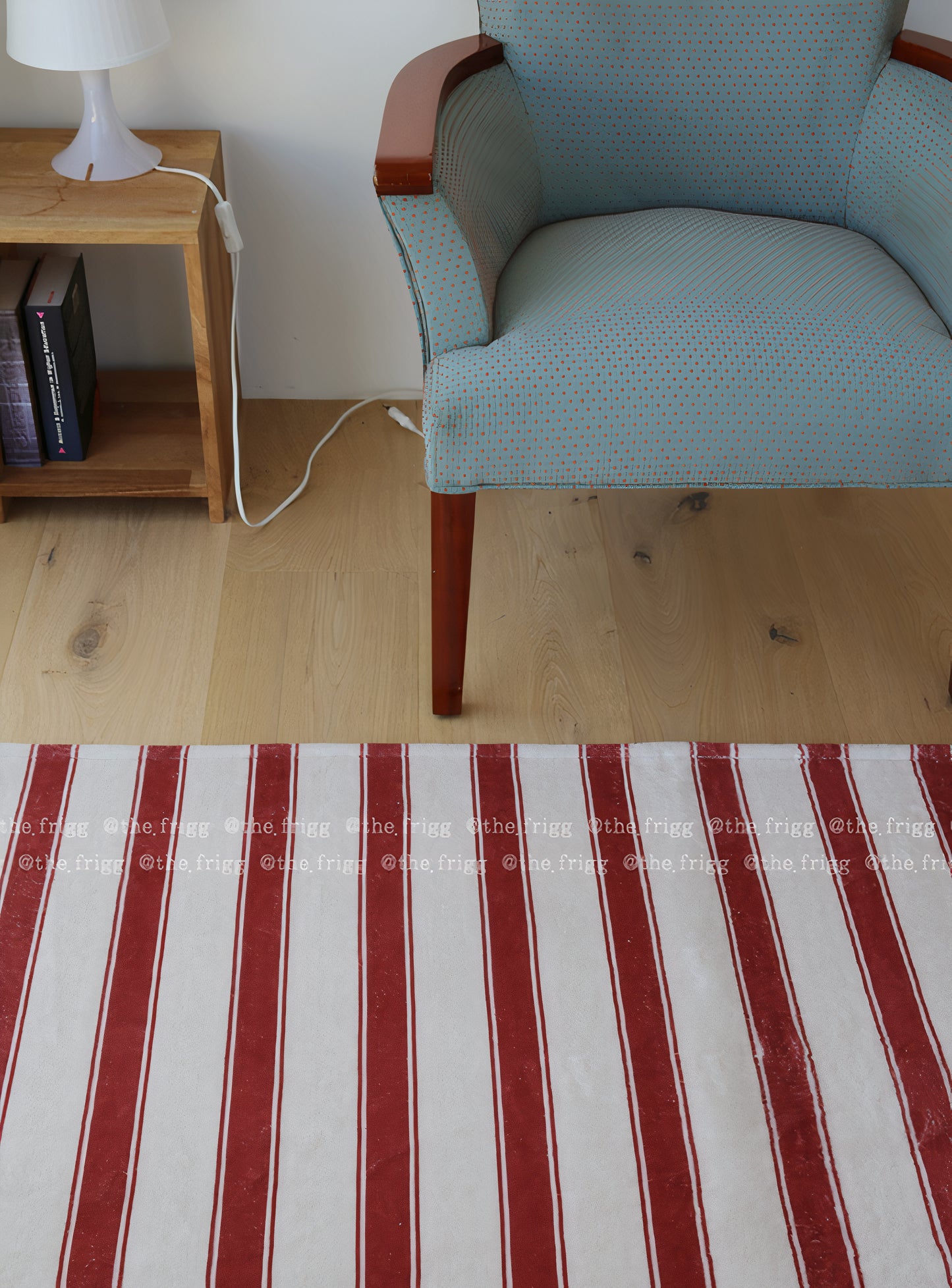 Red Stripe Pattern Rug