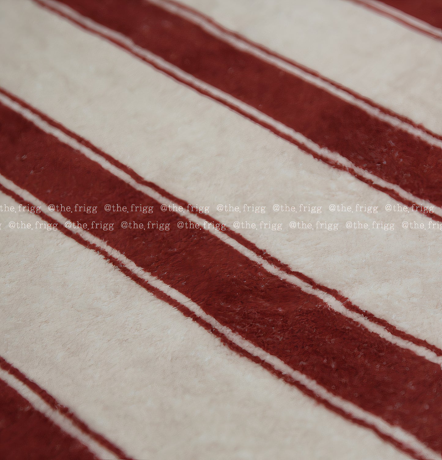 Red Stripe Pattern Rug