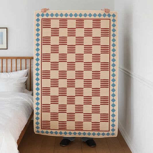 Checkered Flatweave Rug