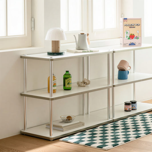 Flat Mid-Century Steel Shelf