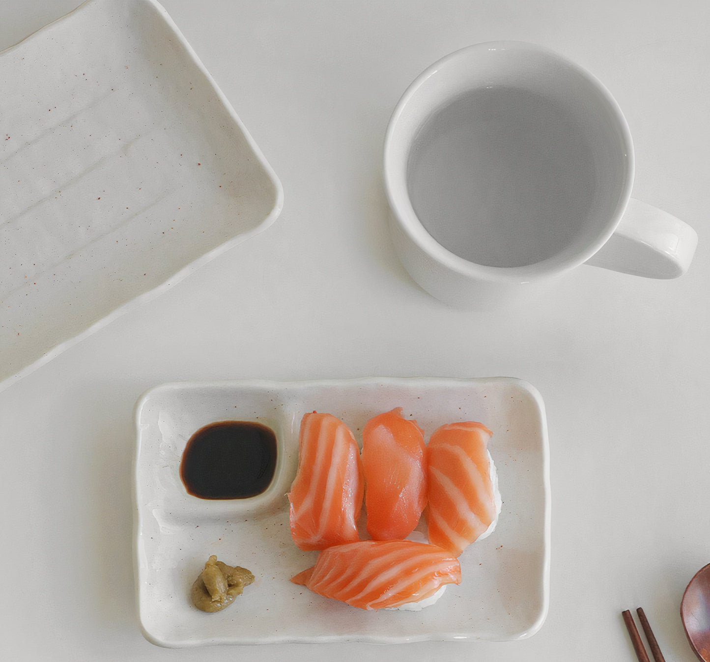 Oatmeal Glaze Divided Plate